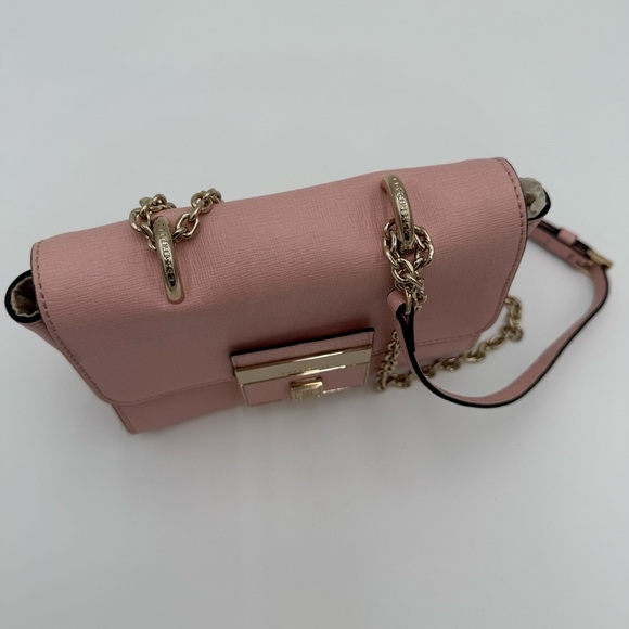 Coccinelle Vegan Leather Crossbody Shoulder Bag Purse Powder Blush Pink NWOT‎ - Picture 2 of 10